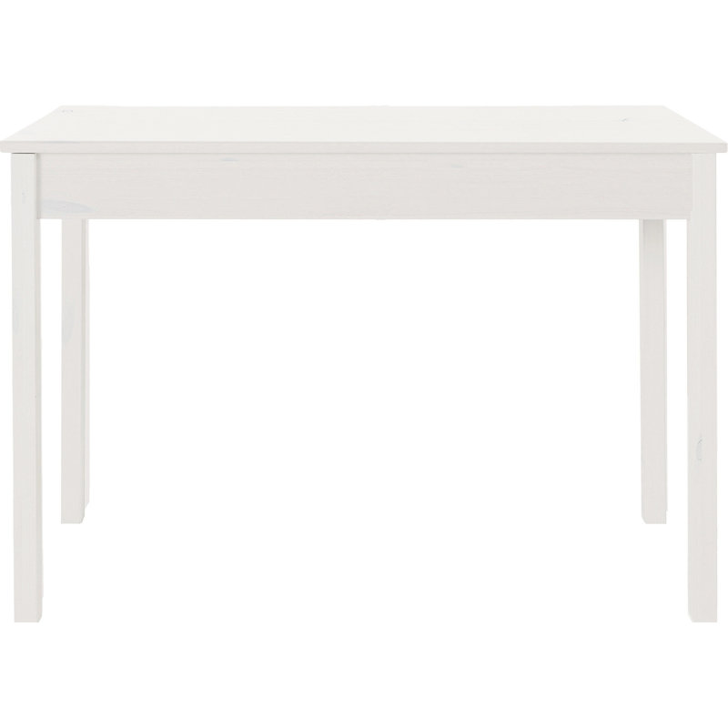 Waddell Solid Wood Writing Desk, White, White, 80cm H x 100cm W x 50cm D