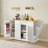 53'' Kitchen Storage Islands With Drawers And Trash Can Storage For Kitchen & Dining. Modern Farmhouse Design, 53.2"W X 20.9"D X 38.0"H.-380289527