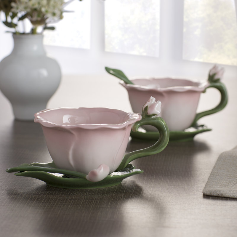 Tasse et soucoupe Prompton Hibiscus