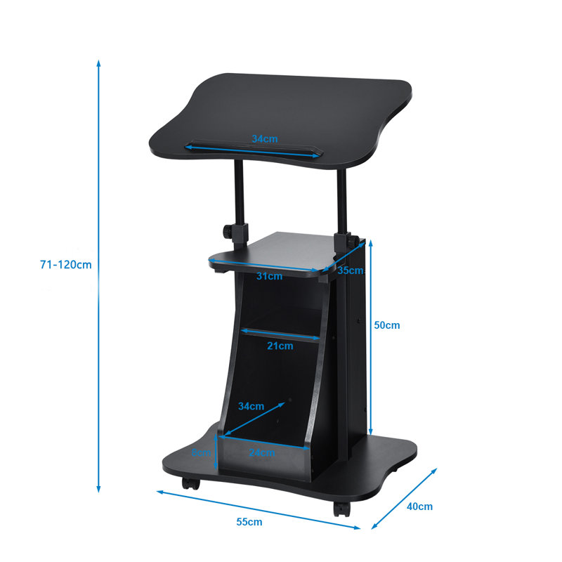 120cm Wood Speaker Stand with Adjustable Height
