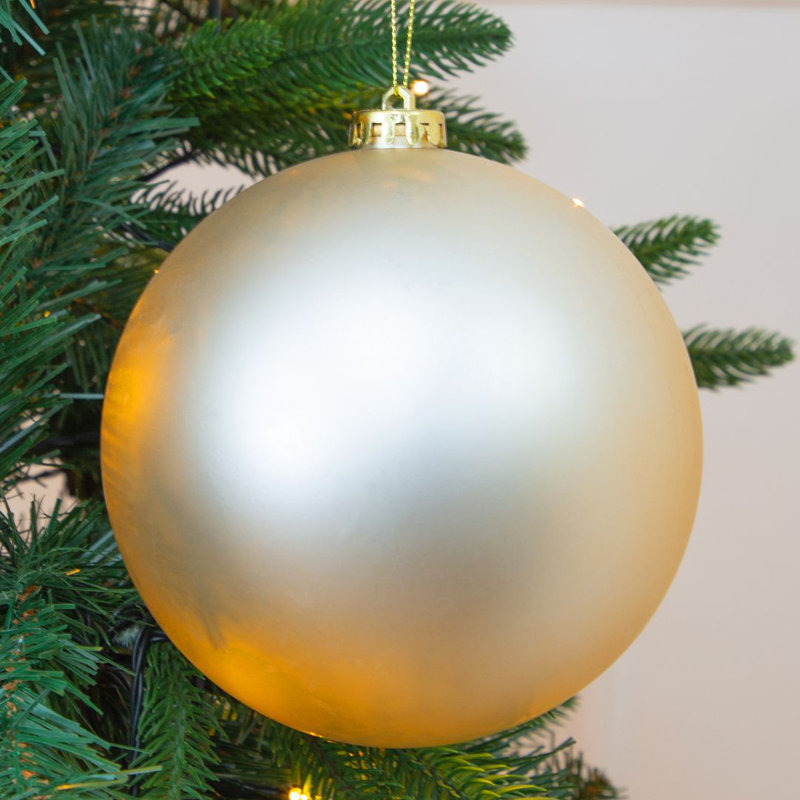 15cm Solid Colour Shatterproof Bauble, Gold