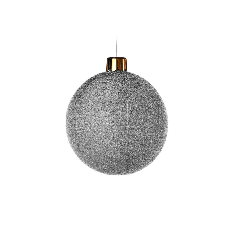 PVC Ball Ornament, Silver, 45.72cm H x 45.72cm W x 45.72cm D