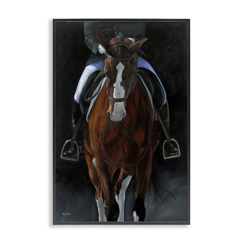 «Balance Trotting Horse», estampe numérique encadrée par Victoria Schultz, Giclée encadrée noir minuit, H 24 po x l 16 po