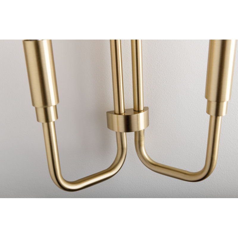 Leigh 4 Light Pendant, 18.63" H x 11.5" W x 11.5" D, Aged Brass, Navy