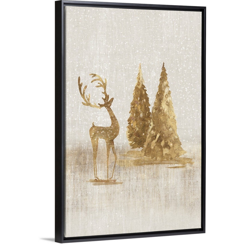 Gracieuse fête hivernale-reproduction d’art sur toile, H 32 po x l 22 po x 1,75 po, Cadre noir