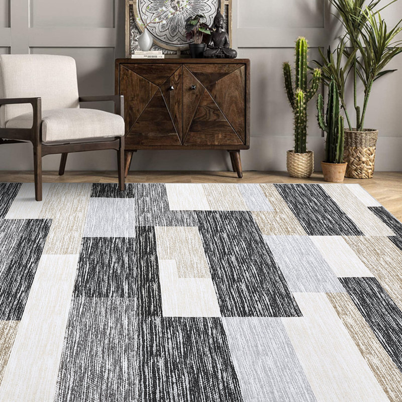 Area Rugs Washable Rug Non Slip Rug Modern Floral Carpet Rugs for Living Room Bedroom Dining Room Office, Rectangle 9' x 12'