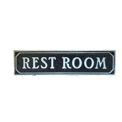 Plaque de porte de toilettes