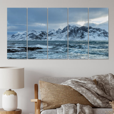 «In The Wilderness Of Alaska I», impression sur toile de paysages - 5 panneaux égaux