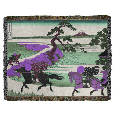 Jeté en coton Katsushika Hokusai Sekiya à la rivière Sumida