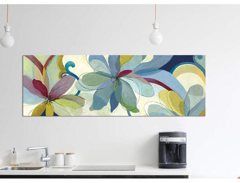 «Silk Flowers I» par Aimee Wilson, impression sur toile tendue, H 20 po x l 60 po x P 1,5 po, Toile tendue