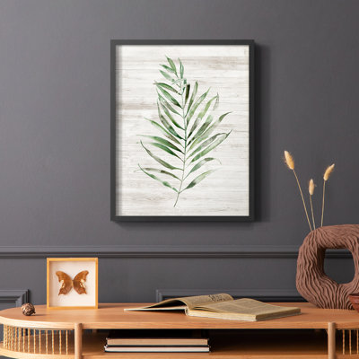 «Tropic Frond II», reproduction encadrée - bois massif