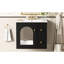 Meuble-lavabo mural avec mesures de 24 po, lavabo en céramique, tiroirs de rangement, esthétique moderne, surface imperméable, compatibilité du robinet, poignée élégante pour les salles de bain à espace limité, design,