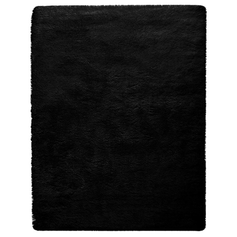 Phyllida Solid Colour Shag Area Rug, Rectangle 160 x 230 cm