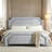 Elegant Upholstered Bed Frame With Nailhead Trim.-1679277600-1679277604