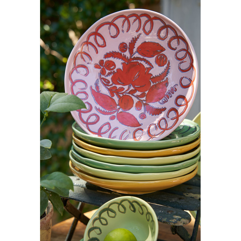 Amalfi Pasta Bowl - Pink - 9.1", Pink