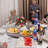 24 in Wood Lazy Susan Turntable, 360° Rotation Round Clear Tabletop Rotating Tray, Acacia Wood Dining Table Centerpiece, Smooth and Silent Spin, for Family Gatherings, Banquets and Weddings