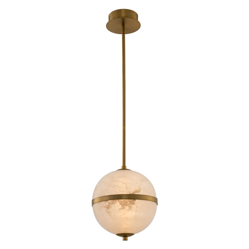 Luminaire suspendu en laiton Canterbury 1 LT Kalco, H 19 po x l 10 po x P 10 po