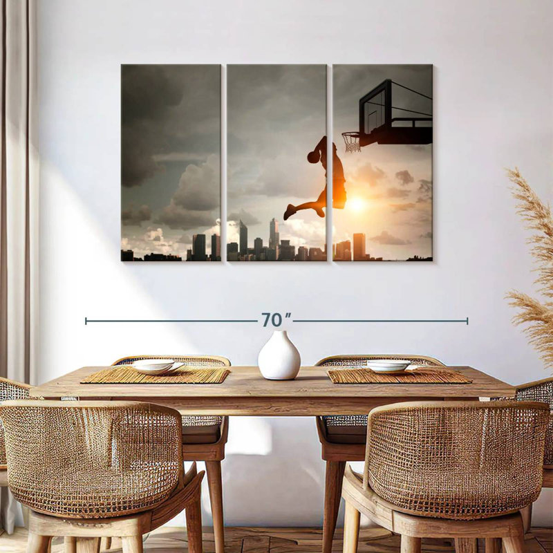 Sireci Basketball Dunk, 36" H x 57" W