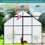 Serre en polycarbonate 8 x 10 pi pour la santé des plantes, arrangement flexible noir-125662325