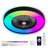 Smart Black Ceiling Fan With RGB Color-Changing LED Light, Dimmable, App And Remote Control