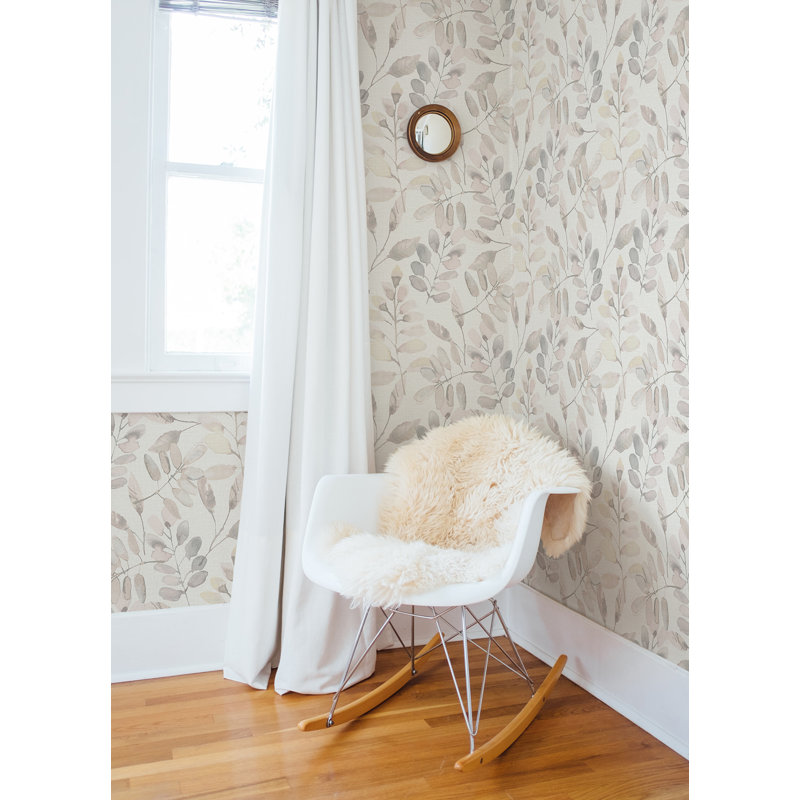 Rouleau de papier peint lisse L 33 pi x l 20,5 po Elkins, Rose