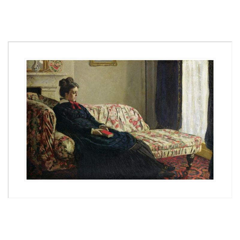 «Meditation or Monet on the Sofa» par Claude Monet, impression giclée sur cadre, H 21,19 po x l 29,5 po