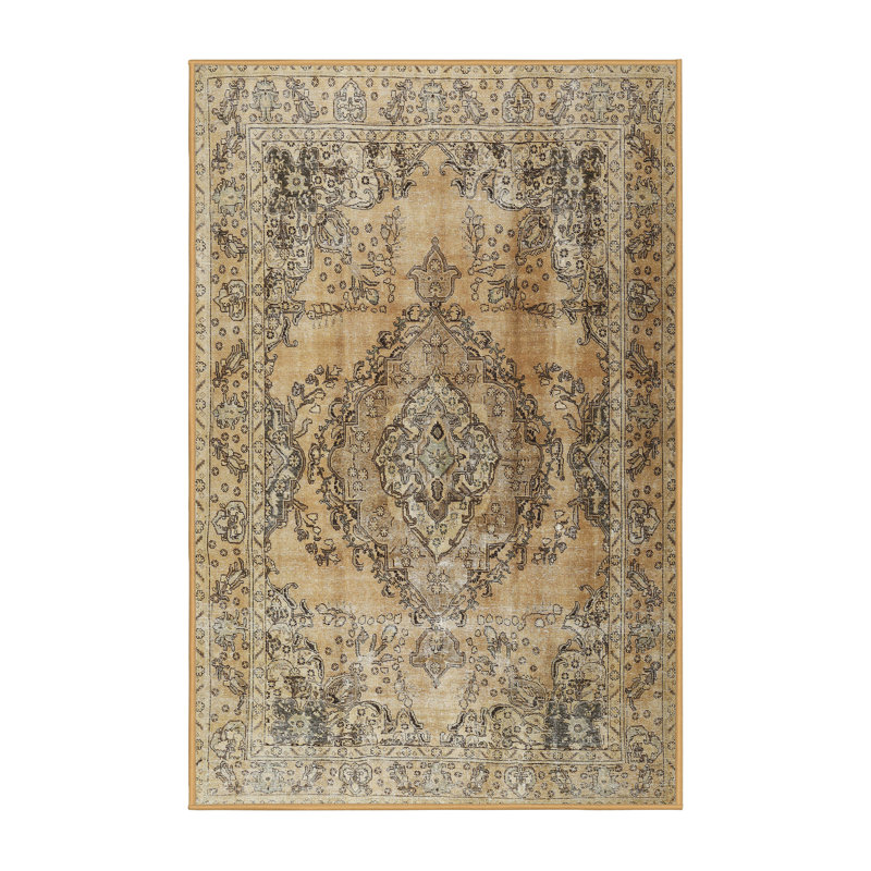 Tapis oriental beige, Rectangle 5 pi x 7 pi