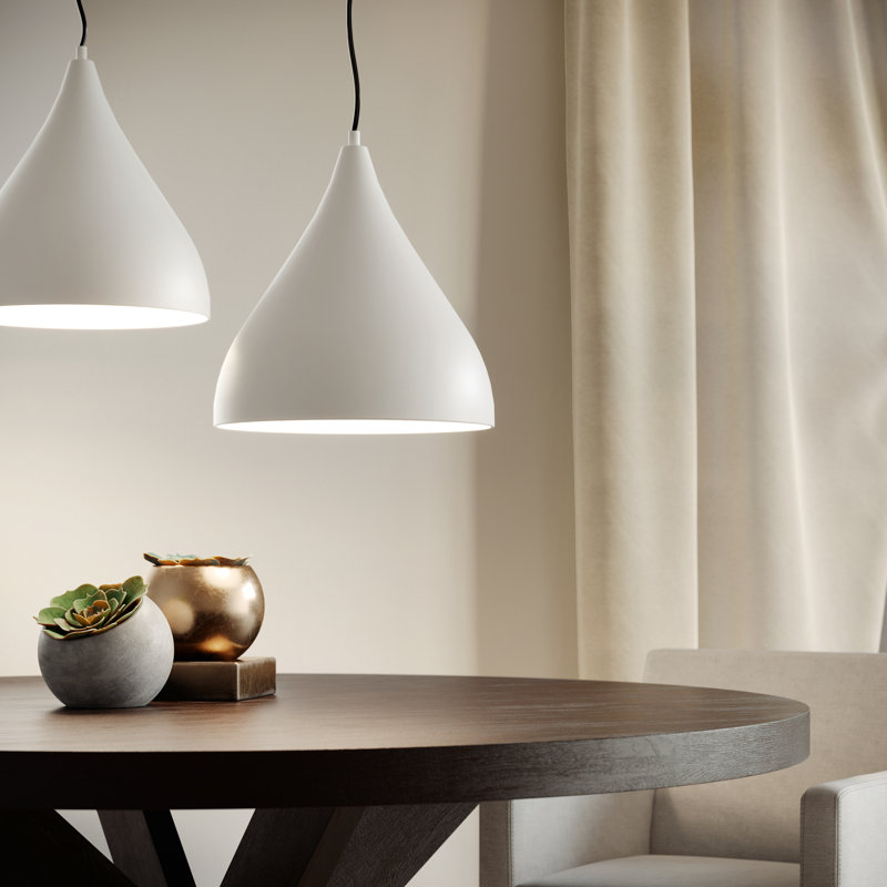 1 - Light Pendant, 152" H x 14" W x 14" D, Matte White