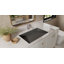 Lavabo de salle de bain encastré en pierre noire encastré en résine de 25,2 po x 16,1 po Badeloft UB-04-L-MBLK-138187392