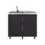 Armoire utilitaire Wenge Gold avec 2 portes et 3 tablettes