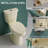 17" ADA Height Elongated Two Piece Tall Toilet for Seniors, 1.1/1.6 GPF Tornado Dual Flush, MAP 1000g, Bone-113948151