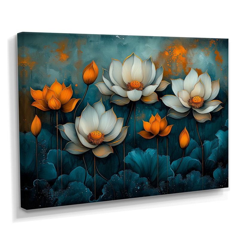 Illana - Floral Wall Art, H 34 po x l 44 po, Toile tendue, Ne s’applique pas