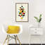 Décoration géométrique colorée abstraite de style Mid-Century Mid-Century pour salon, chambre à coucher X11-105806095-105806099