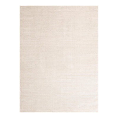 Mclellan Solid Color Machine Made Power Loom Area Rug in Ivory
