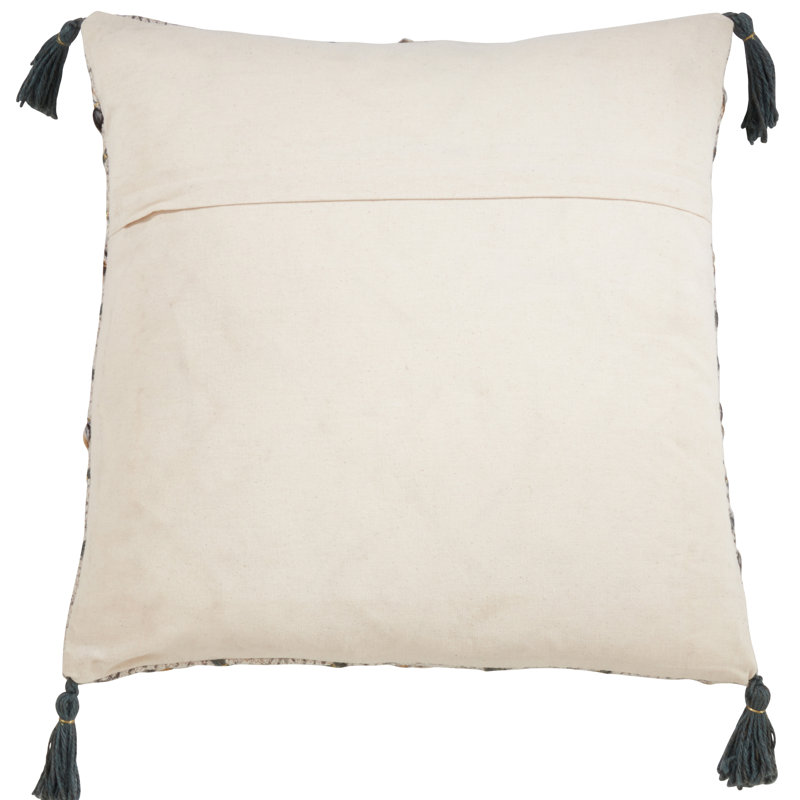 Lauren Pillow Collection Geometric Cotton Throw Pillow, Feathers