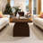 47 Inch Modern Rectangular Coffee Table with Double-Tier Storage Rounded Corners & MDF Base-900959189