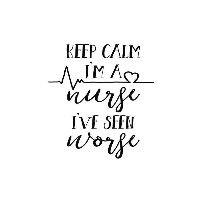 "Nurse Inspiration II" par Wild Apple Portfolio - Art textuel sur toile tendue, H 12 po x l 12 po x P 0,75 po