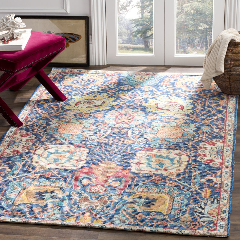 Tapis géométrique tissé à la main Joppatowne, Rectangle 4 pi x 6 pi