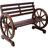 2 Wooden Bench, Brown, For Outdoor Relaxation Rustic Bench In Brown Garden Leisure