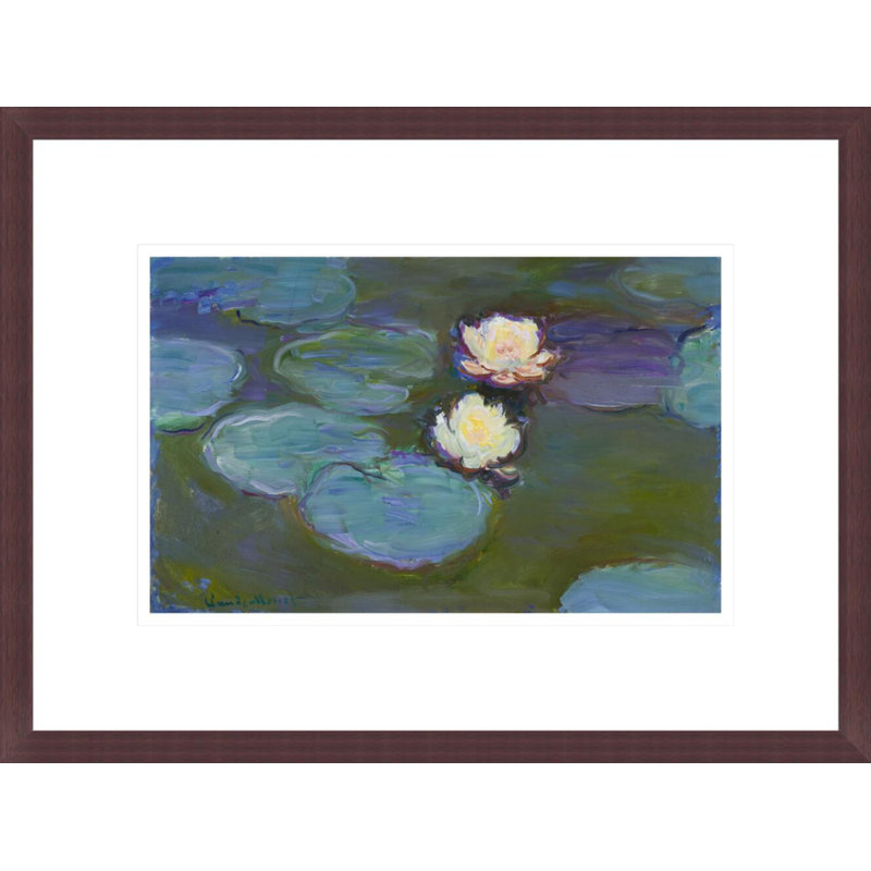 «Nympheas» par Claude Monet, impression giclée sur cadre, H 12,6 po x l 16,75 po