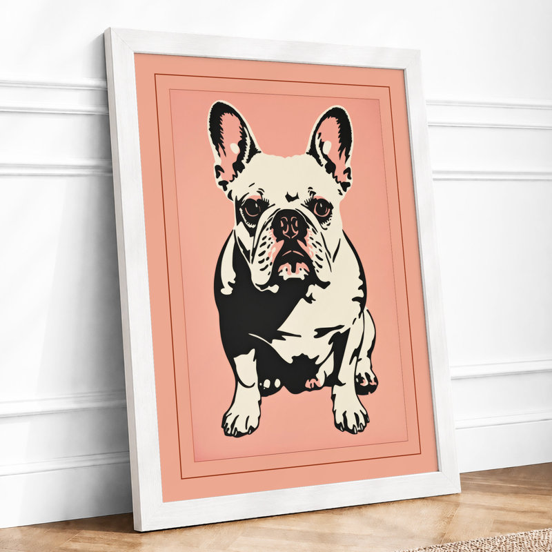 Dapper Bulldog Modern - Framed Print, A1 - 84.1 x 59.4 cm, White