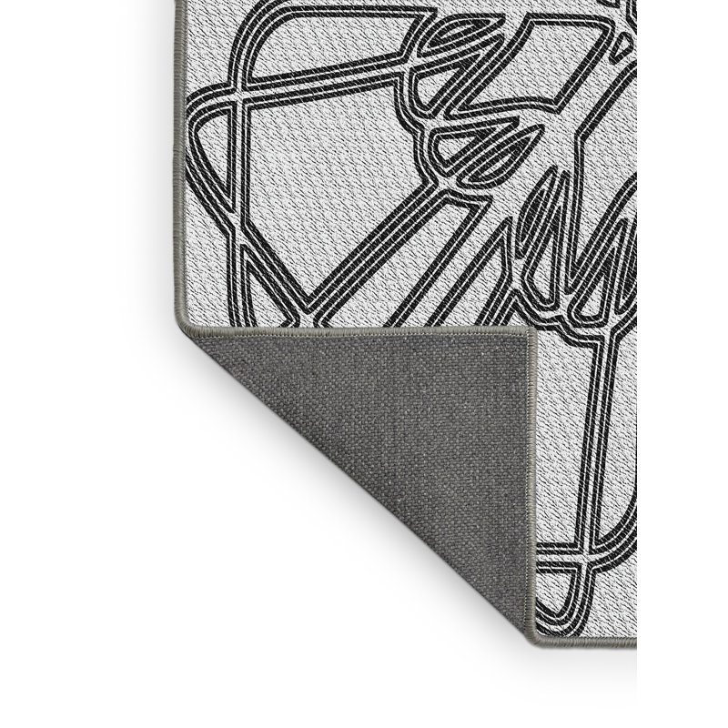 Tapis zone grise à motifs, Rectangle 2 pi x 3 pi