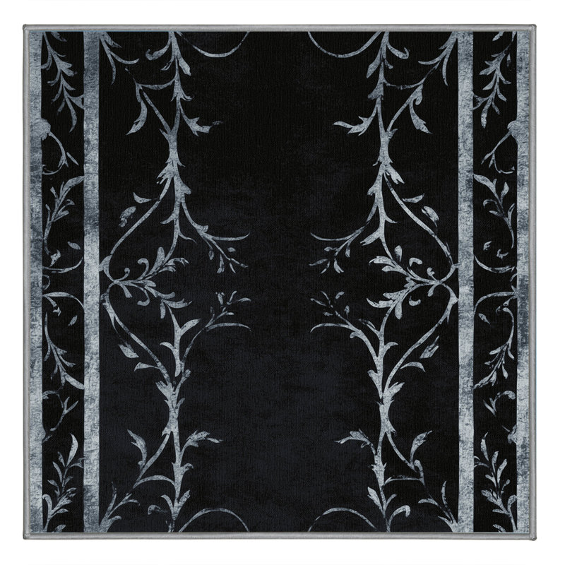 Tapis Nocturne Blossom, Carré 6 pi