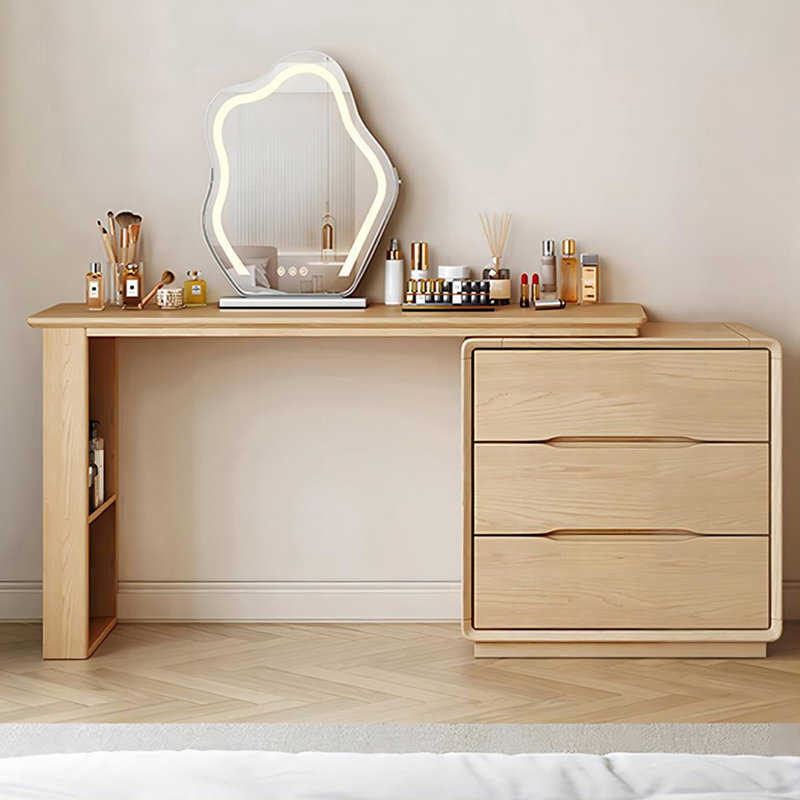 Coiffeuse avec miroir lumineux, 3 tiroirs