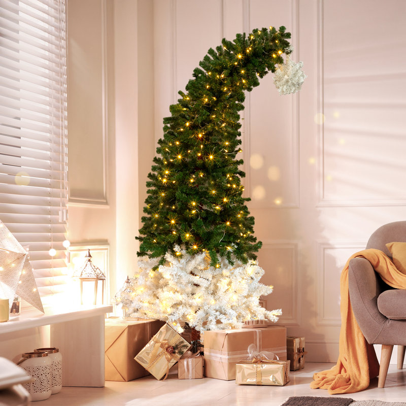6 FT Santa Hat Style Pre-Lit Artificial Christmas Tree