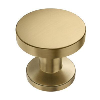 Lot de 50 boutons de porte ronds en bronze champagne pour meubles de cuisine et de salle de bain. Poignées en alliage de zinc massif.