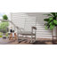 Chaise berçante d'extérieur toutes saisons - osier, dossier inclinable, conception confortable avec coussins-784817258