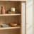 Chueyee Modern Fluted Glass Bookshelf Cabinet with Drawers-1843555259