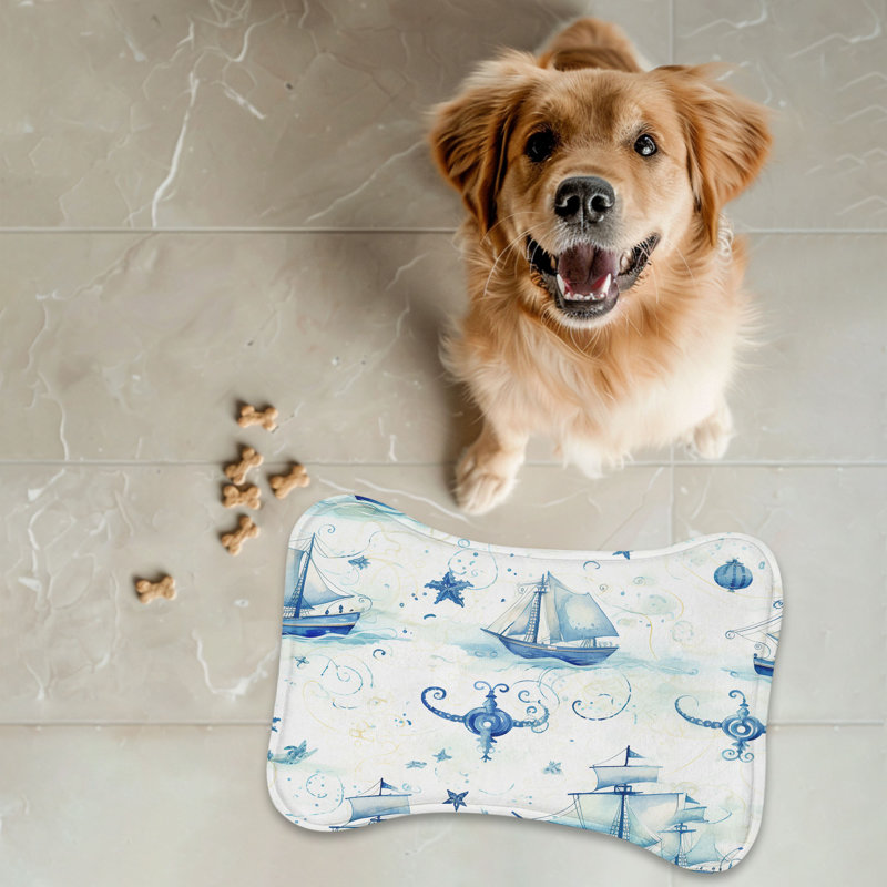 Noble Tides - 1 Piece Bone Shape Feeding Mat