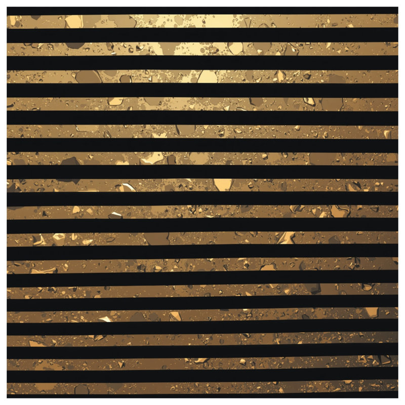 Couvertures dorées à rayures noires, L 60 po x H 80 po